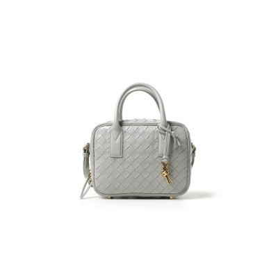 BOTTEGA VENETA GETAWAY BAG INTRECCIATO LEATHER SMALL 776736 (23.5*17.9*9cm)